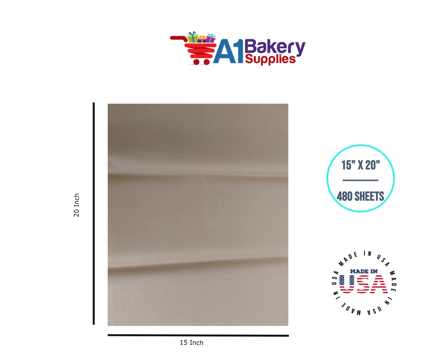 Acid-Free Tissue Paper - 480 Sheets 15 Inch x 20 Inch Ph Neutral