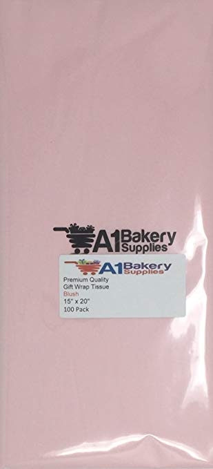Blush Pink Tissue Paper 20 Inch x 30 Inch - 48 Sheets Pack premium quality gift wrap paper