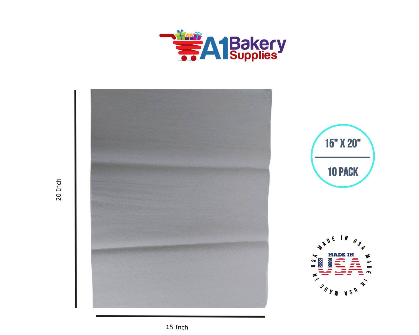 Morning Mist Color Tissue Paper 15 Inch x 20 Inch - 10 Sheets