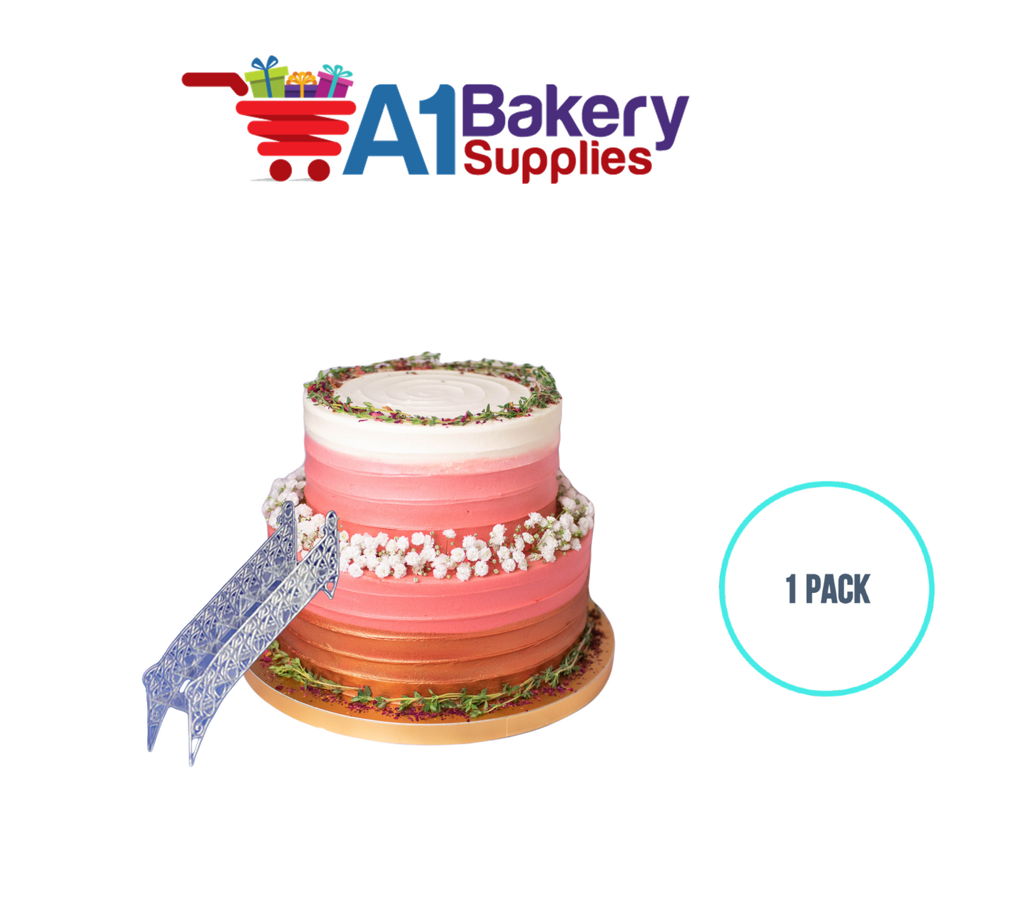 A1BakerySupplies Heart Stairway - 6 Steps - Crystal 1 pack Wedding Accessories for Birthday Cake Decorations and Marriages