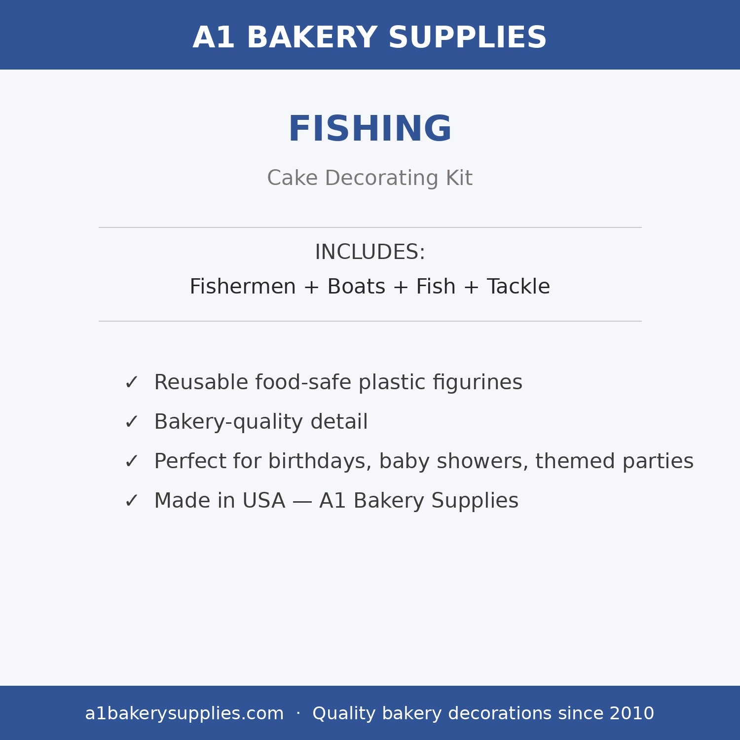 Fishing cake decorating kit