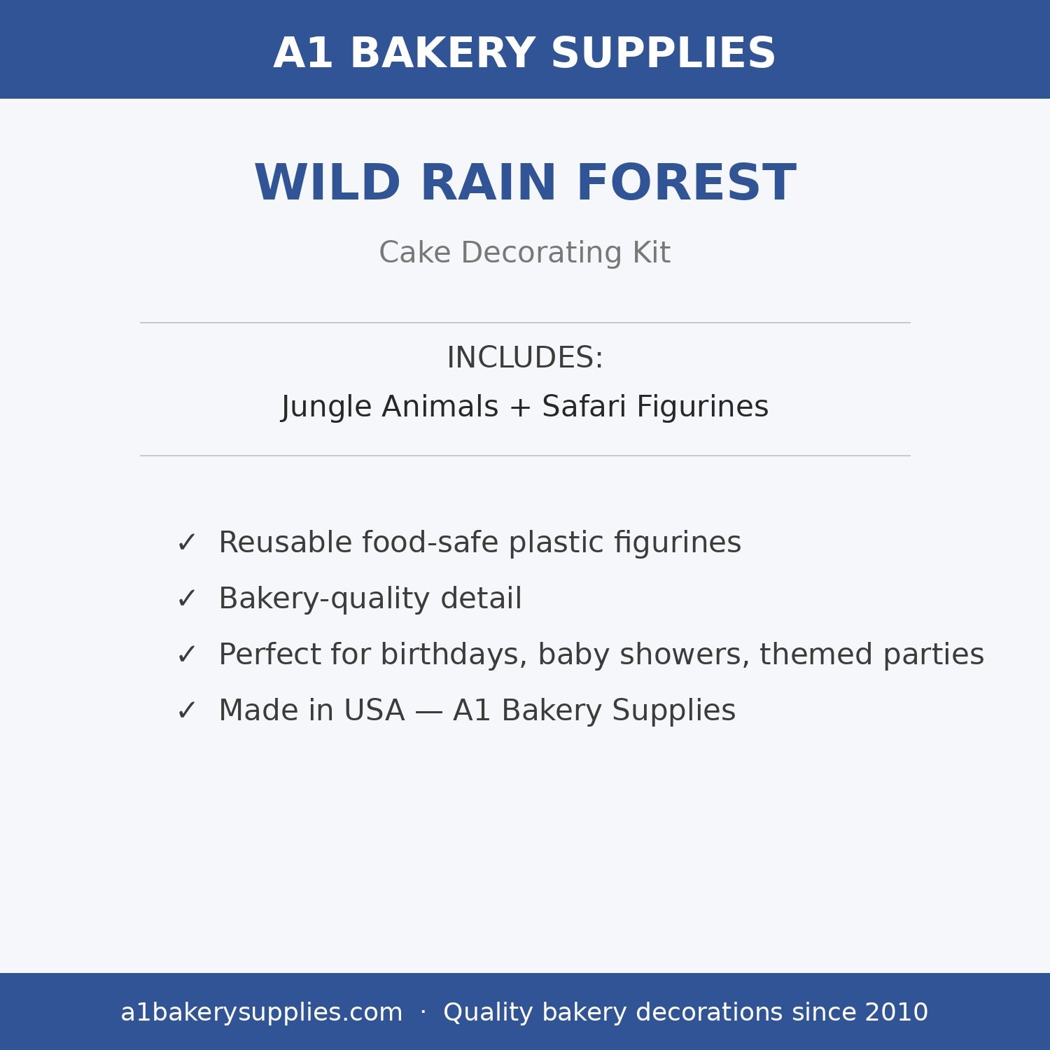 Wild Rain Forest cake decorating kit