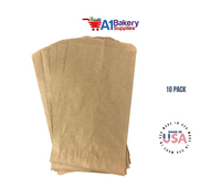 Kraft Brown Flat Paper Merchandise Bags 10 pack by A1 bakery supplies (17x24)