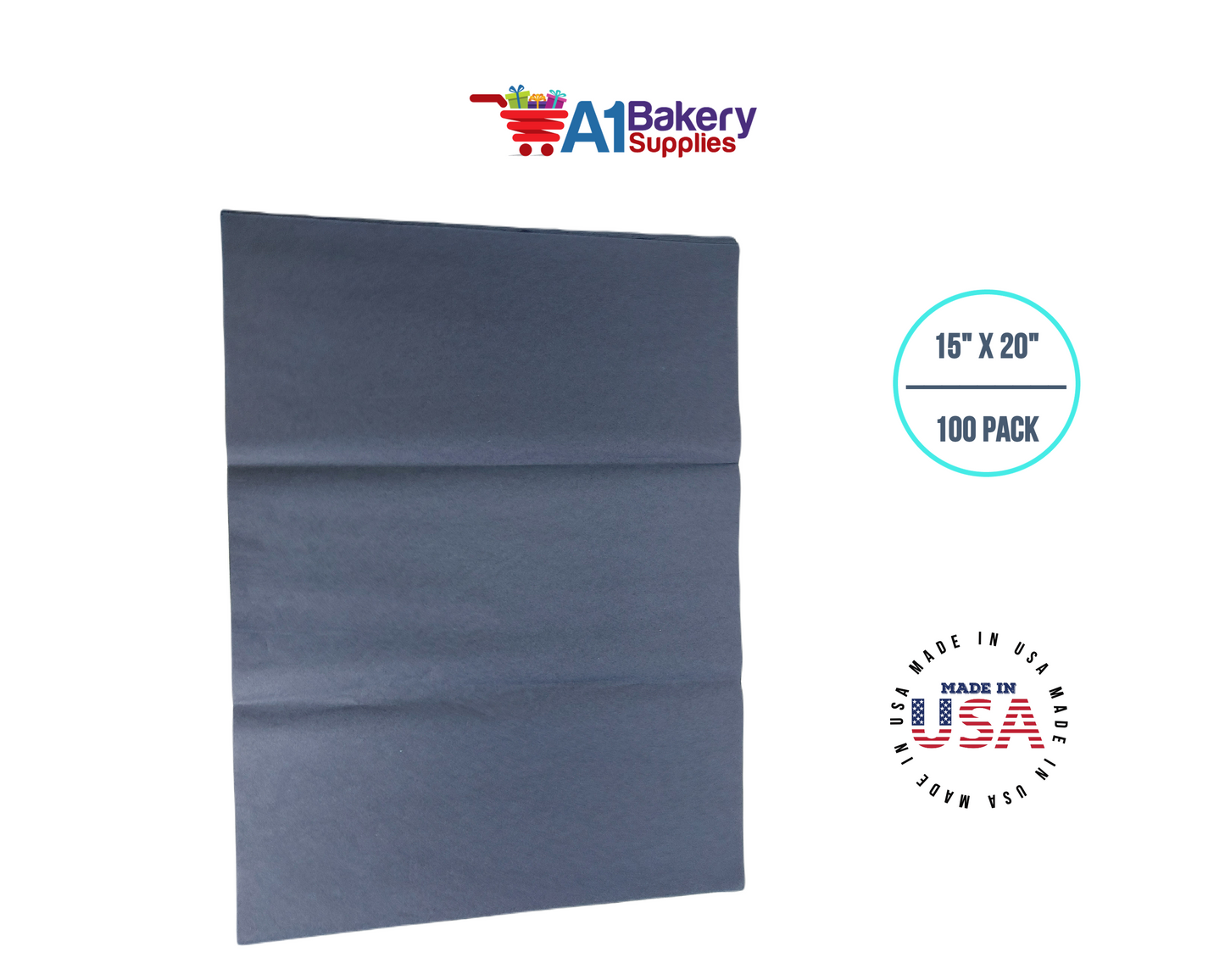 Navy Blue Tissue Paper 15 Inch x 20 Inch - 100 Sheets
