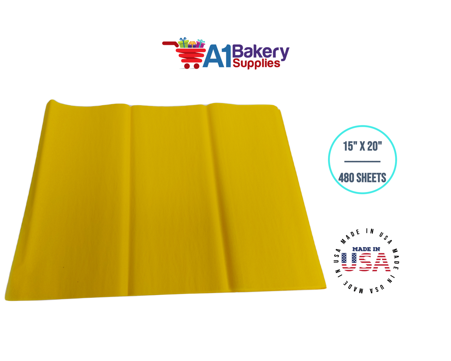 Dandelion Tissue Paper Squares, Bulk 480 Sheets, Premium Gift Wrap and Art Supplies for Birthdays, Holidays, or Presents by A1BakerySupplies, Large 15 Inch x 20 Inch