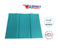 Teal Tissue Paper Squares, Bulk 480 Sheets, Premium Gift Wrap and Art Supplies for Birthdays, Holidays, or Presents by A1BakerySupplies, Large 15 Inch x 20 Inch