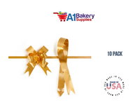 Gold 4" Butterfly pull bows of 10 Pack by A1 Bakery supplies