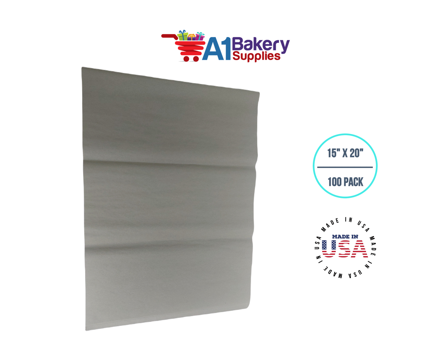 Tapestry Green Tissue Paper Squares, Bulk 100 Sheets, Premium Gift Wrap and Art Supplies for Birthdays, Holidays, or Presents by A1BakerySupplies, Medium 15 Inch x 20 Inch