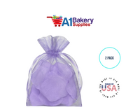 Lavender Organza Fabric Gift Bags – Pack of 2 with Size 22.5 x 25 inch by A1 Bakery Supplies