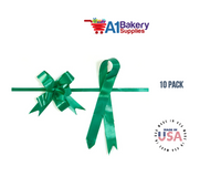 Emerald Green 4" Butterfly pull bows of 10 Pack by A1 Bakery supplies