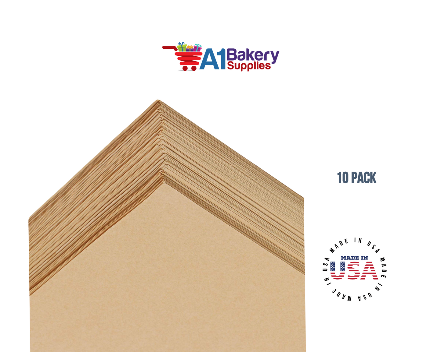 Deli Sandwich Wraps Basket Liners and Food Wrapping Liner Papers by A1 Bakery Supplies of 10 pack (Natural Kraft)