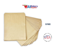 Kraft Brown Flat Paper Merchandise Bags 10 pack by A1 bakery supplies (17x24)