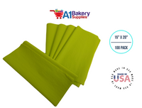 Citrus green Tissue Paper 15 Inch x 20 Inch - 100 Sheets
