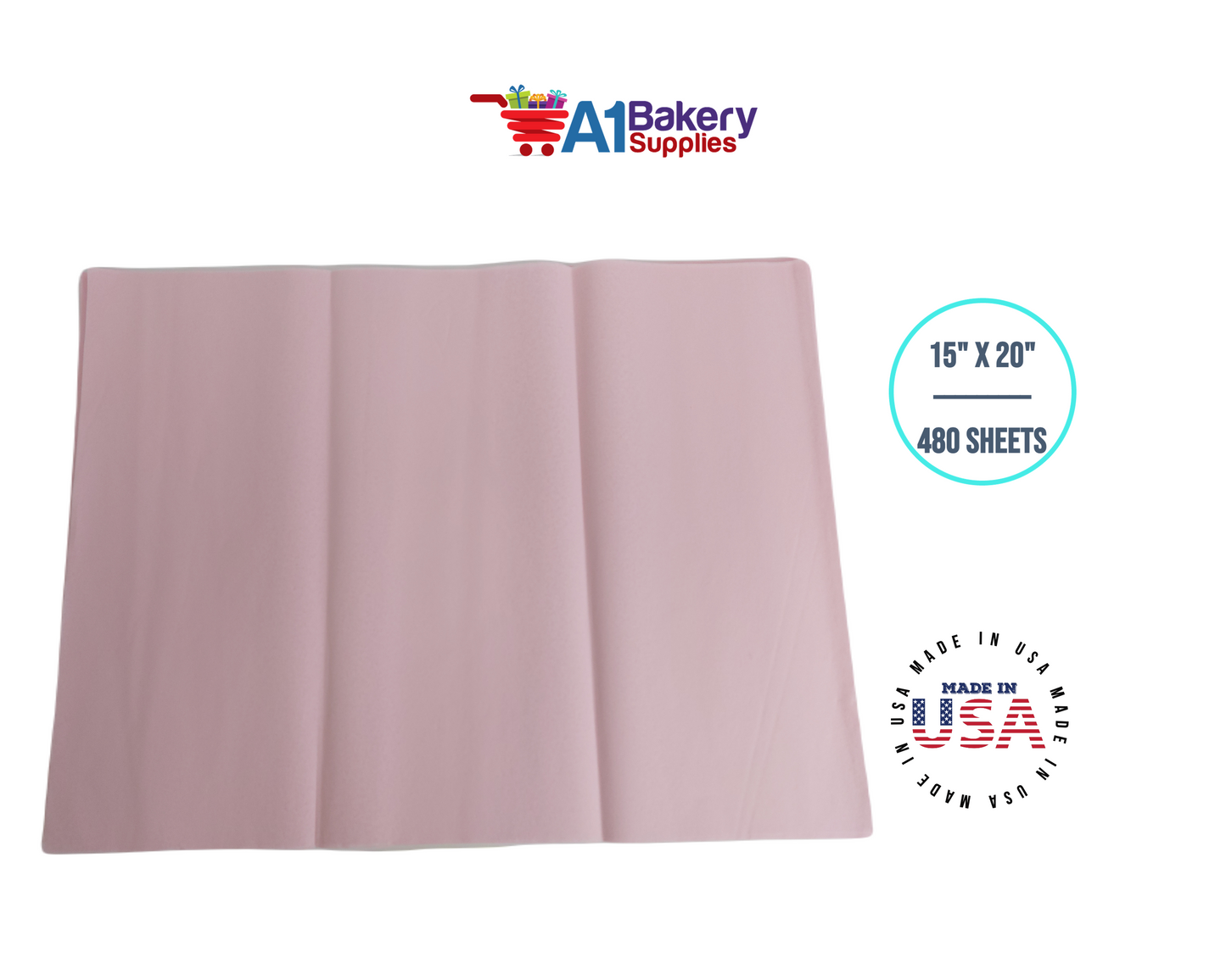 Blush Color Tissue Paper 15 Inch x 20 Inch - 480 Sheets