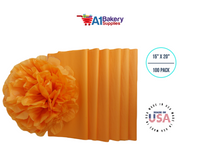Tangerine Tissue Paper 15 Inch x 20 Inch - 100 Sheets