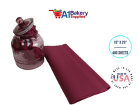 Burgundy Tissue Paper Squares, Bulk 480 Sheets, Premium Gift Wrap and Art Supplies for Birthdays, Holidays, or Presents by A1BakerySupplies, Large 15 Inch x 20 Inch
