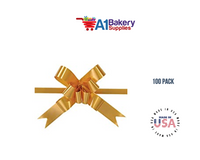 Gold 4" Butterfly pull bows of 100 Pack by A1 Bakery supplies