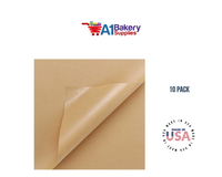 Deli Sandwich Wraps Basket Liners and Food Wrapping Liner Papers by A1 Bakery Supplies of 10 pack (Natural Kraft)