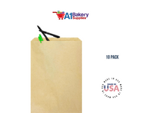 Kraft Brown Flat Paper Merchandise Bags 10 pack by A1 Bakery supplies (5x7.5)