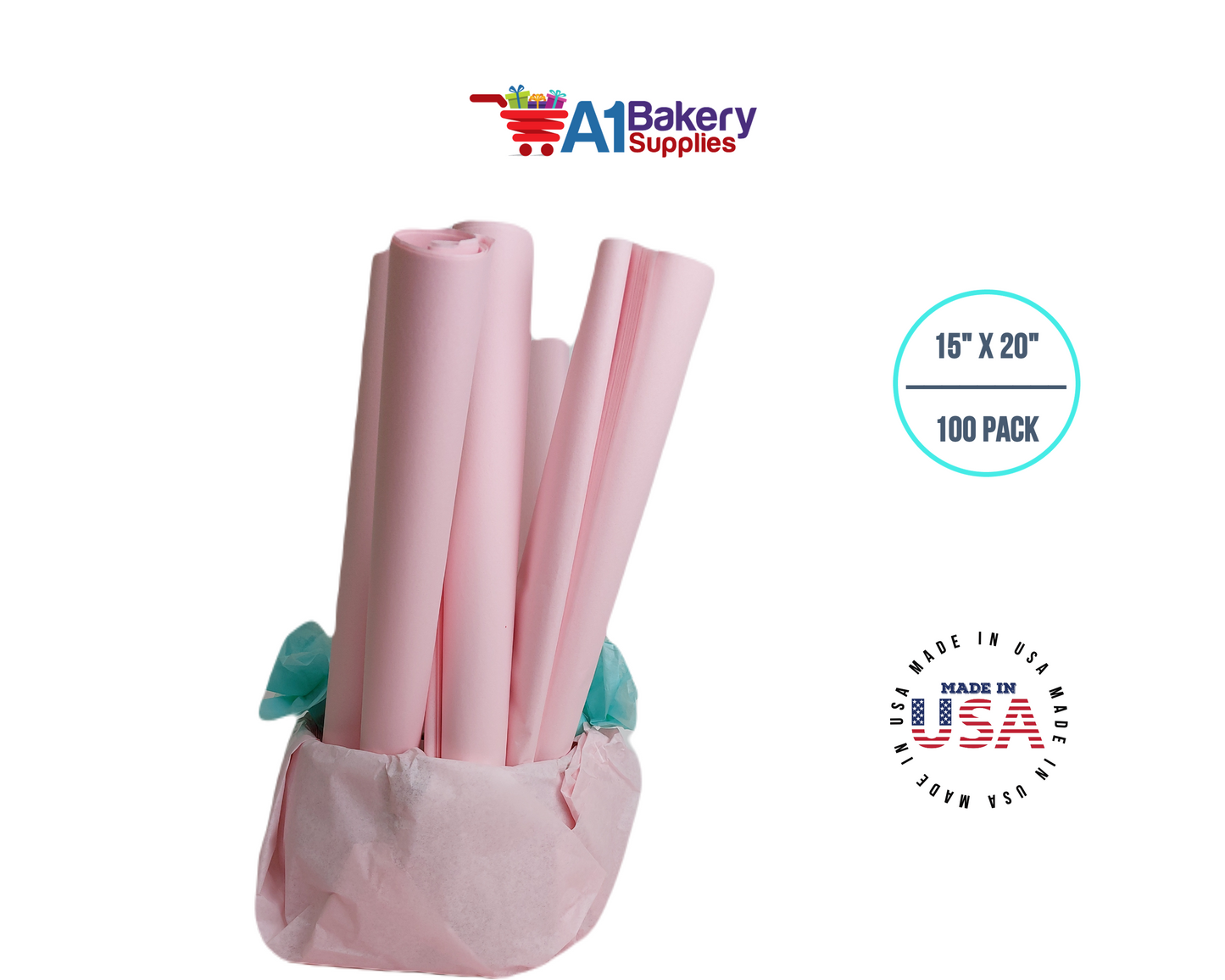 Blush Tissue Paper 15 Inch x 20 Inch - 100 Sheets