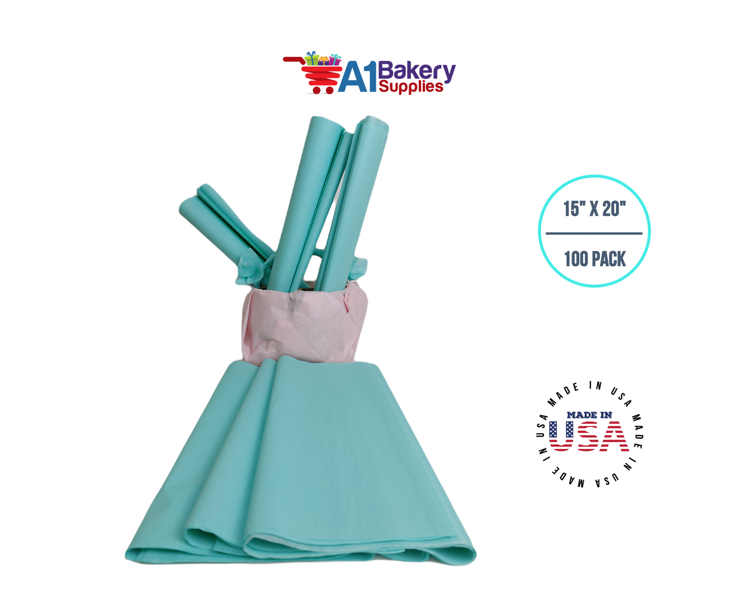 Pistachio Tissue Paper 15 Inch x 20 Inch -100 Sheets Pack