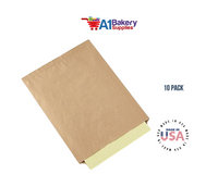 Kraft Brown Flat Paper Merchandise Bags 10 pack by A1 bakery supplies (6x9)