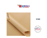 Deli Sandwich Wraps Basket Liners and Food Wrapping Liner Papers by A1 Bakery Supplies of 10 pack (Natural Kraft)