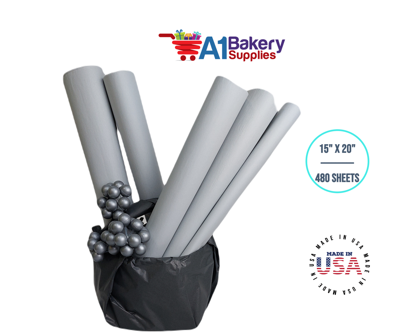 Morning Mist Color Tissue Paper 15 Inch x 20 Inch - 480 Sheets