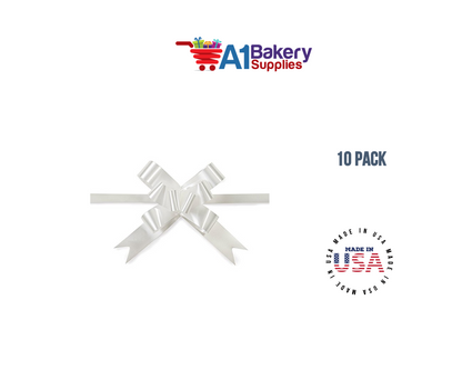 White 4" Butterfly pull bows of 10 Pack by A1 Bakery supplies