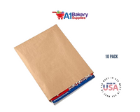 Kraft Brown Flat Paper Merchandise Bags 10 pack by A1 bakery supplies (17x24)