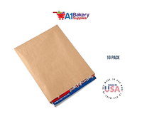 Kraft Brown Flat Paper Merchandise Bags 10 pack by A1 bakery supplies (16x24)