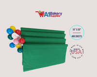 Emerald Green Tissue Paper Squares, Bulk 480 Sheets, Premium Gift Wrap and Art Supplies for Birthdays, Holidays, or Presents by A1BakerySupplies, Large 15 Inch x 20 Inch