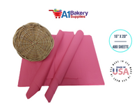 Azalea Pink High Quality Gift Wrap Color Tissue Paper - Made in USA 15 Inch x 20 Inch - 480 Sheets per Pack