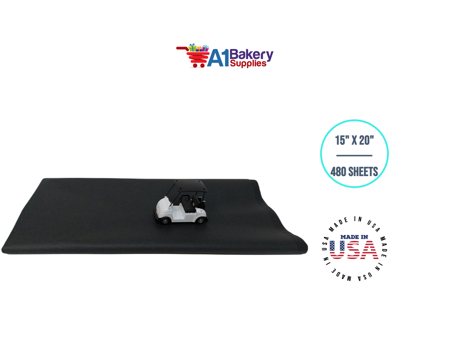 Black Color Tissue Paper 15 Inch x 20 Inch  - 480 Sheets