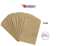 Kraft Brown Flat Paper Merchandise Bags 10 pack by A1 bakery supplies (17x24)