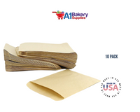 Kraft Brown Flat Paper Merchandise Bags 10 pack by A1 bakery supplies (15x18)