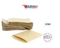 Kraft Brown Flat Paper Merchandise Bags 10 pack by A1 bakery supplies (6x9)