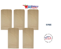 Kraft Brown Flat Paper Merchandise Bags 10 pack by A1 bakery supplies (17x21)