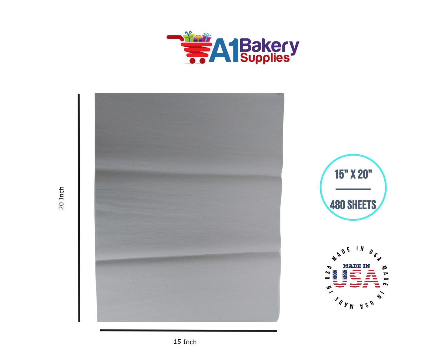 Morning Mist Color Tissue Paper 15 Inch x 20 Inch - 480 Sheets