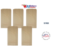 Kraft Brown Flat Paper Merchandise Bags 10 pack by A1 bakery supplies (10x13)