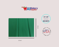 Emerald Green Tissue Paper Squares, Bulk 480 Sheets, Premium Gift Wrap and Art Supplies for Birthdays, Holidays, or Presents by A1BakerySupplies, Large 15 Inch x 20 Inch