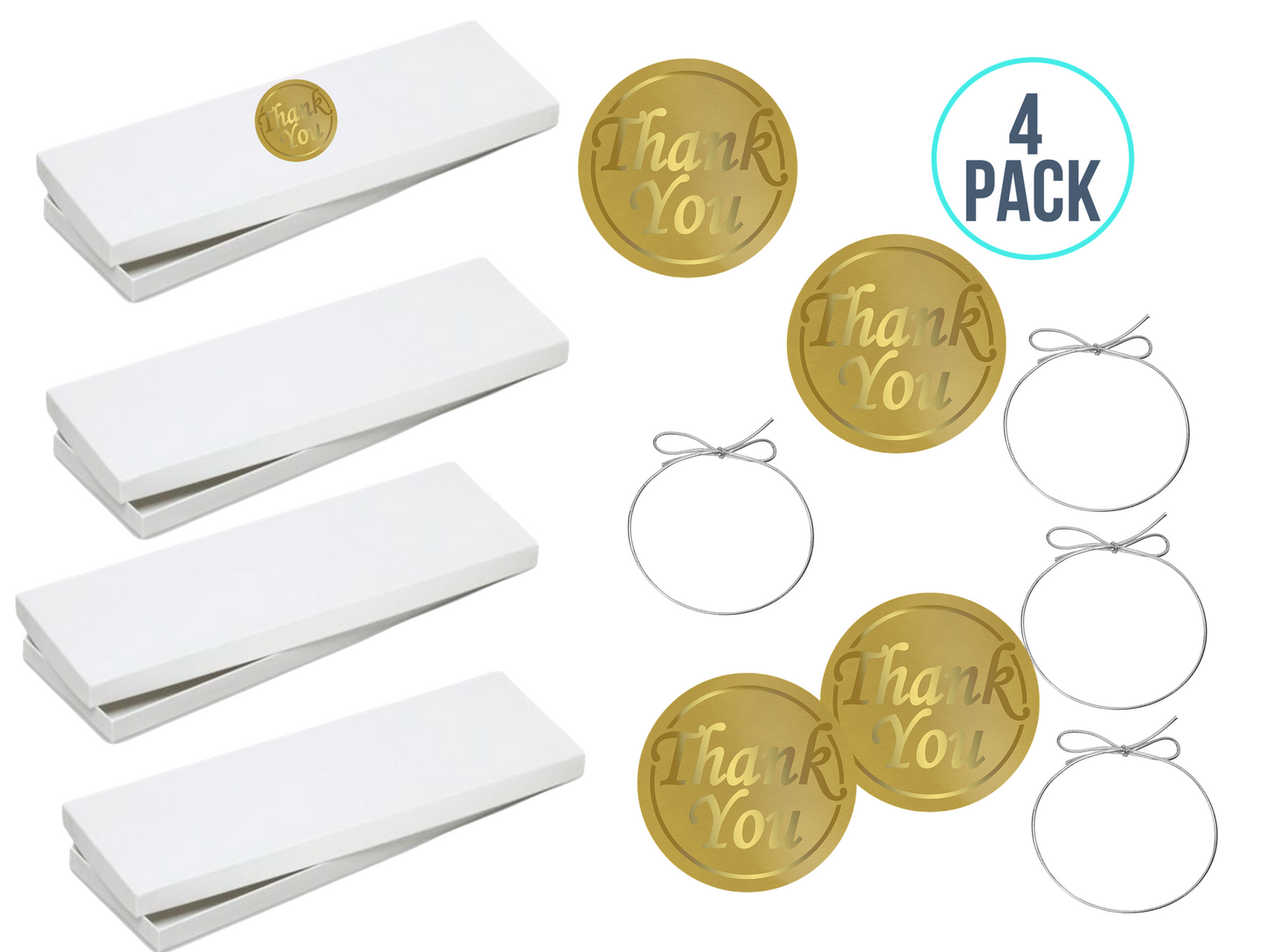 Thank You Tags Silver Strings