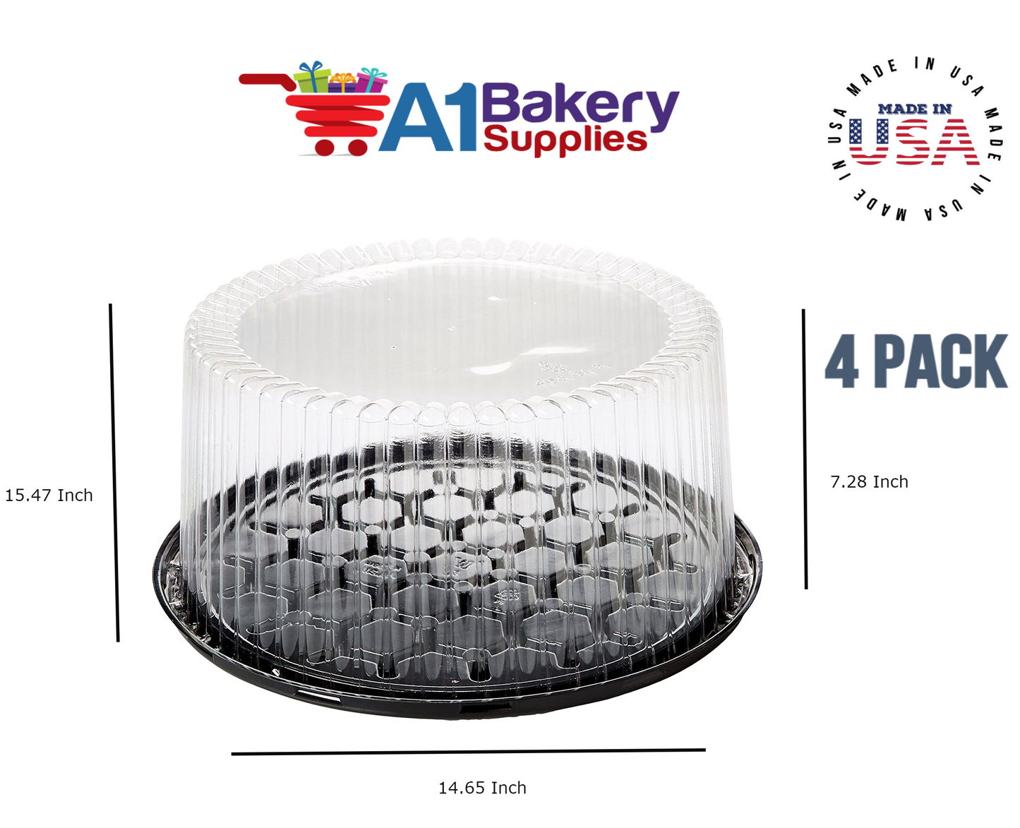 Cake domes Cake Box 10 to 11 Inch Double Layer Clear Cake Container Dome and Base Carry & Display Storage Box