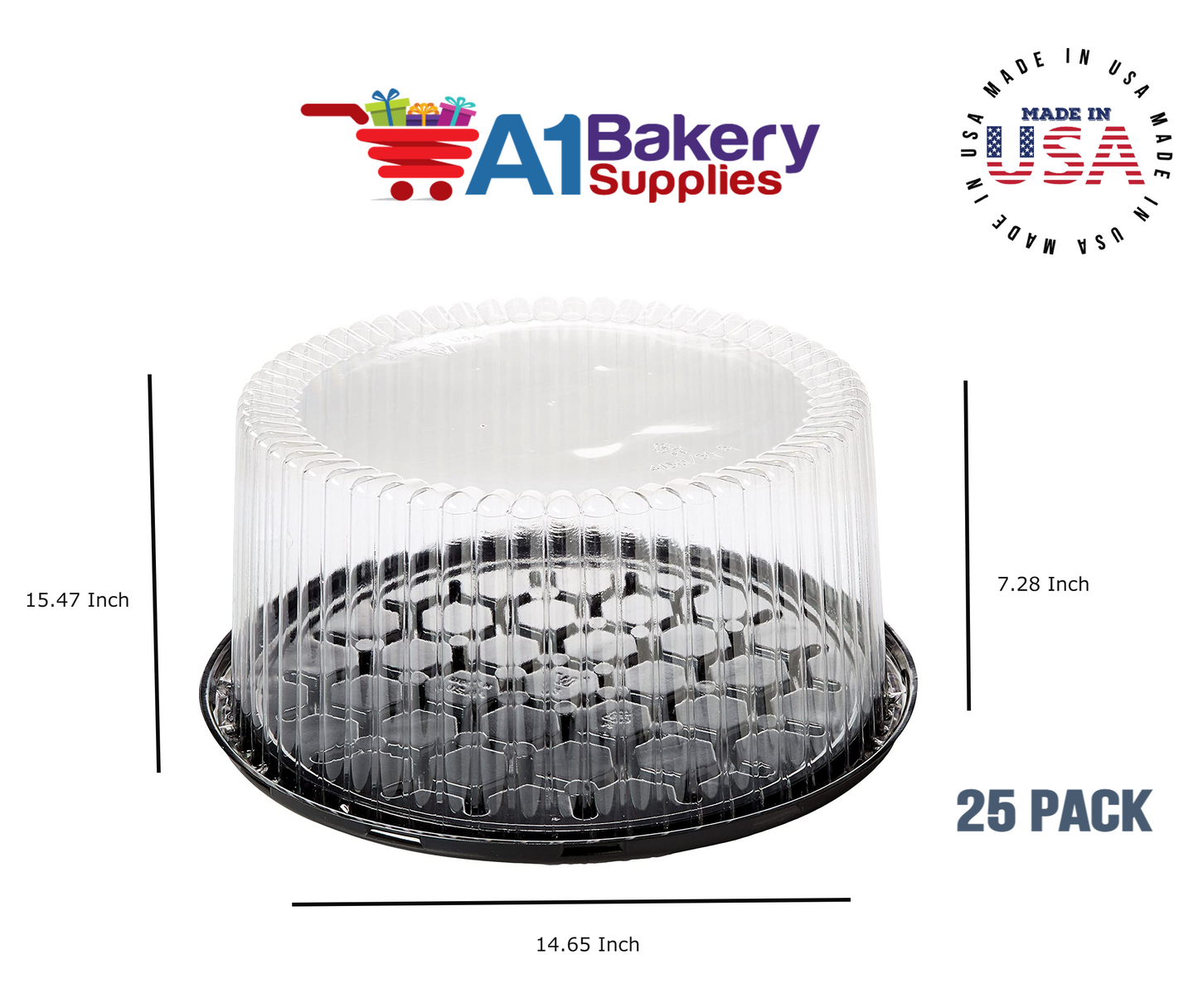 Cake domes Cake Box 10 to 11 Inch Double Layer Clear Cake Container Dome and Base Carry & Display Storage Box