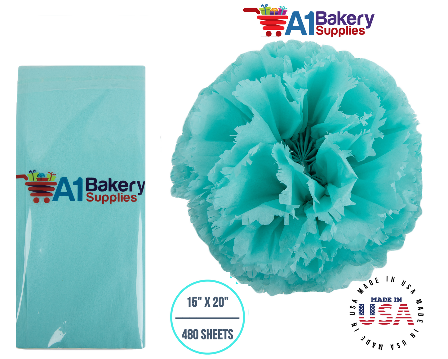 Aqua Blue Tissue Paper