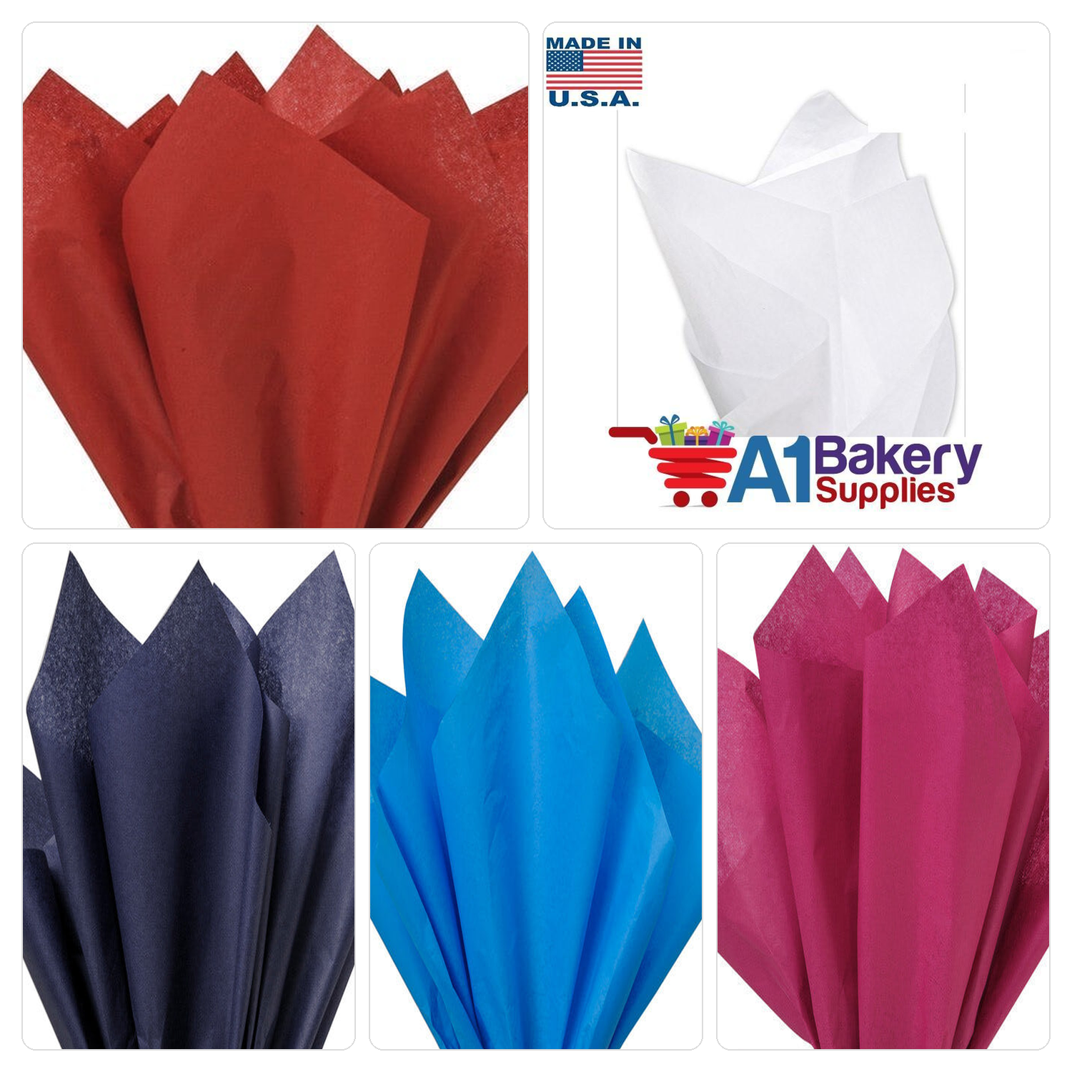 Patriotic Mix Tissue Paper — 5 Color Mix