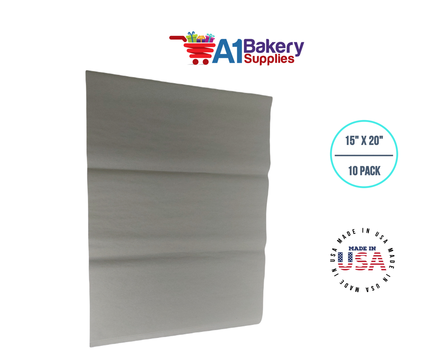 Tapestry Green Tissue Paper Squares, Bulk 10 Sheets, Premium Gift Wrap and Art Supplies for Birthdays, Holidays, or Presents by A1BakerySupplies, Small 15 Inch x 20 Inch