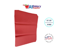 Red Tissue Paper Squares, Bulk 10 Sheets, Premium Gift Wrap and Art Supplies for Birthdays, Holidays, or Presents by A1BakerySupplies, Large 15 Inch x 20 Inch