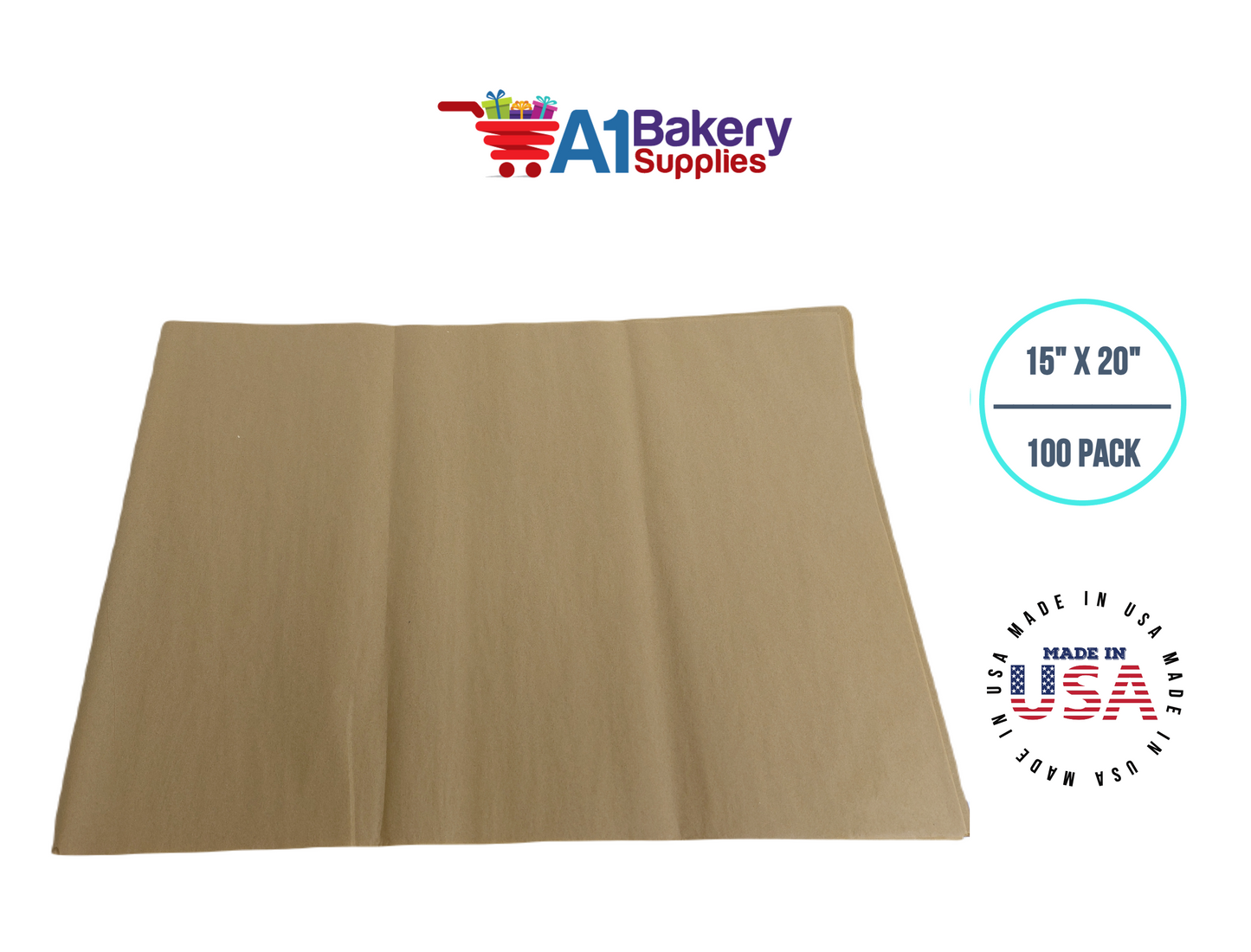 Antique Gold Tissue Paper 15 Inch x 20 Inch - 100 Sheets Pack