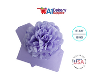 Soft Lavender Tissue Paper Squares, Bulk 10 Sheets, Premium Gift Wrap and Art Supplies for Birthdays, Holidays, or Presents by A1BakerySupplies, Large 15 Inch x 20 Inch